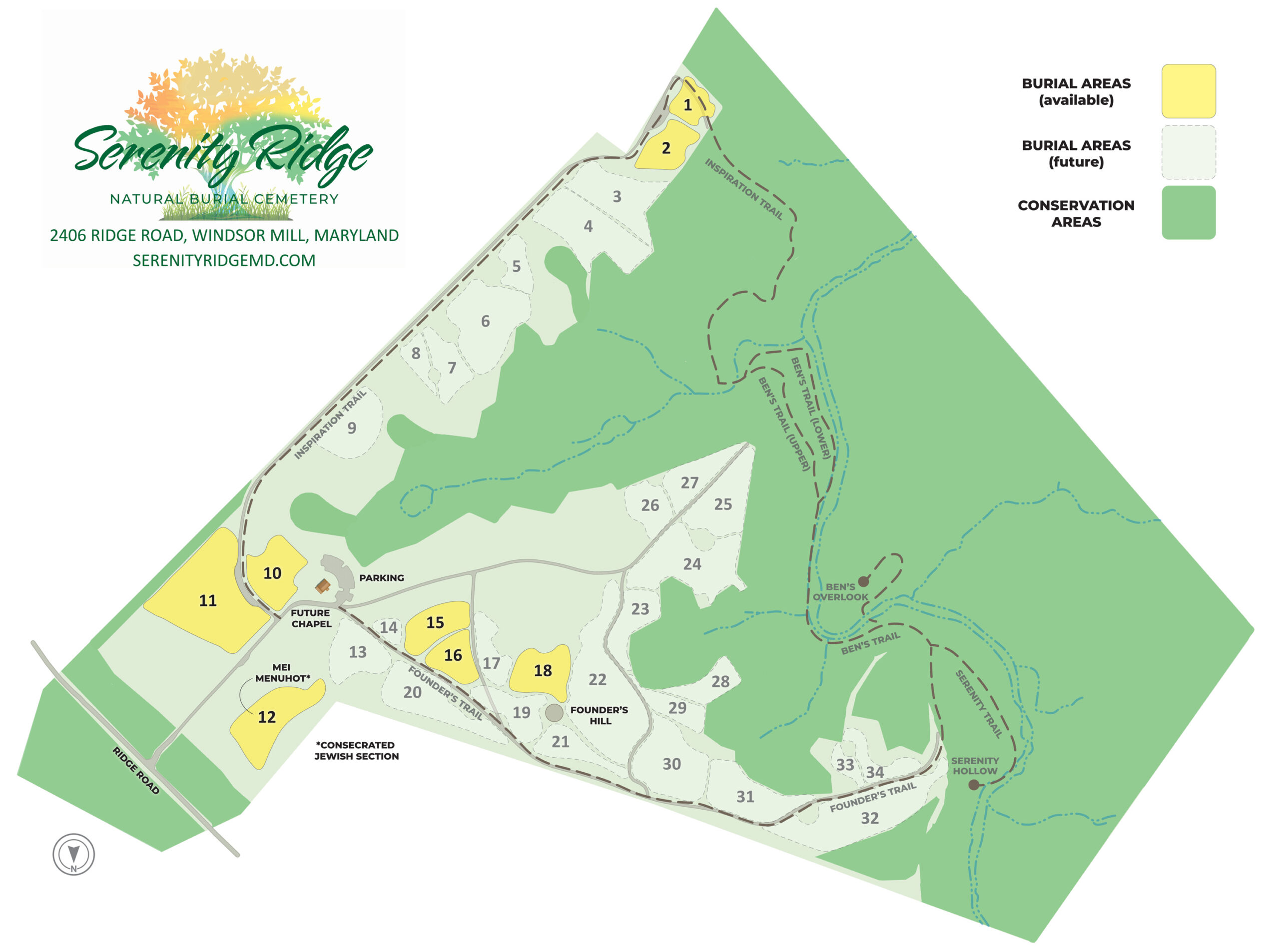 serenity-ridge-cemetery-map Aerial view of Serenity Ridge property